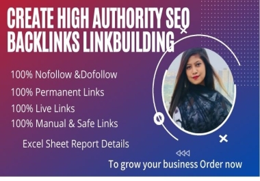 I will create high authority SEO backlinks linkbuilding