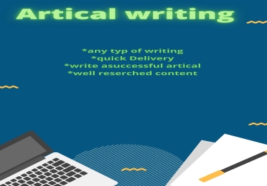 Professional article writing with well researched content