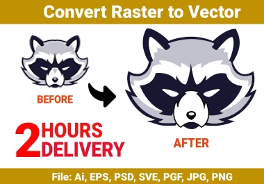 I will do vector trace any logo or image in 80 minutes.
