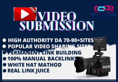 I will do manually Video share or upload to top 65 video submission sites