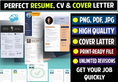 I will make a professional resume,  executing resume & cover letter