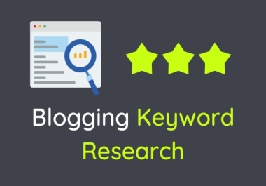 I will do SEO keyword research and competitor analysis for blog