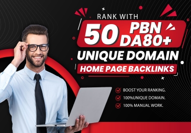 Build 50 Powerful & Permanent DA80+ PBN SEO Homepage Backlinks