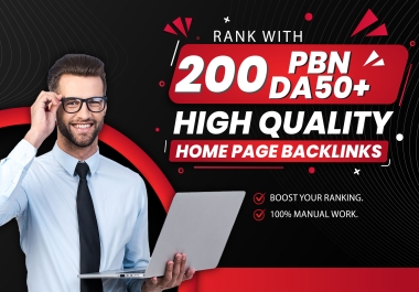 Build 200 Powerful & Permanent DA50+ PBN SEO Homepage Backlinks