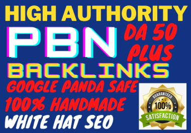 I will create 60 white hat authority DA 50 SEO dofolow manual backlinks