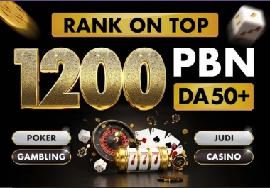 75 Powerful Homepage Do follow PBN Casino,  Poker Backlinks DA 50+