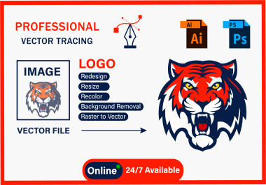 I will redesign,  vectorize,  edit,  fix,  improve,  modify or vector trace your logo