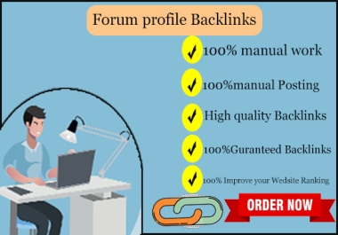 I will provide 50 do follow forum profile backlinks