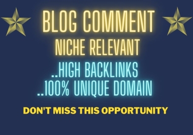 I will provide 80 niche relevant blog comments backlinks.