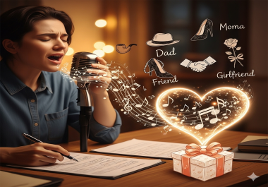 I will write,  produce and sing a customized song gift,  wedding,  birthday,  custom song