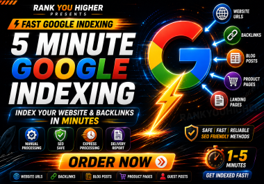 5 Minute Google Indexing for Backlinks & Website URLs - Money Back Policy