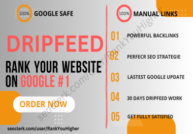 Rank Your Website on Google with a 30-Day Drip Feed SEO Package Featuring High-Quality Diverse Links