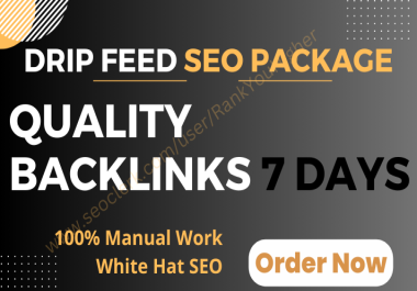 7 day drip feed SEO Package Quality Backlinks