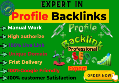 I Will Create 50+ High quality Da Do-follow Profile Backlinks Rank on Google top sites