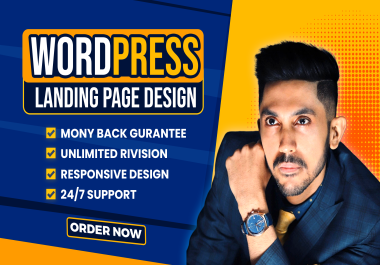 Create Wordpress landing page design or attractive one page website