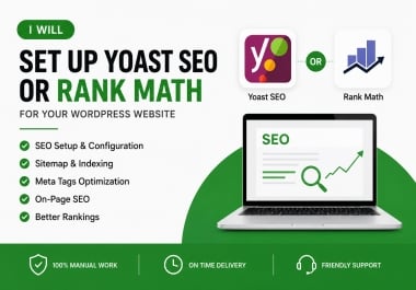 I will set up Yoast SEO or Rank Math for your WordPress website