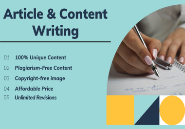 You will get a high-quality article 100 percent Unique Words