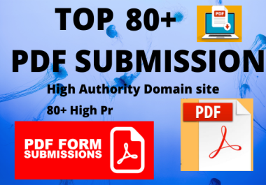 manually PDF submission to 70 pdf sharing sites with dofollow backlinks