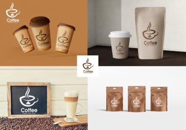 I will design a coffee,  coffee shop logo,  and coffee branding