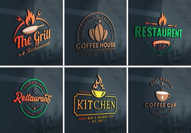 I will do a coffee,  grill,  bbq,  restaurant logo design in 24 Hour