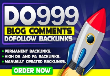 I will do 999 blog comments high quality dofollow seo backlinks,  Link building service
