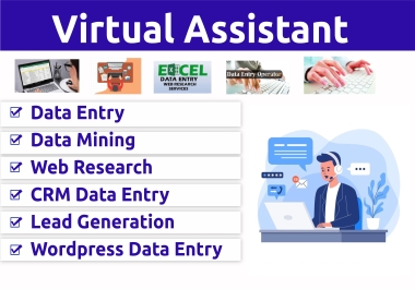I do your virtual assistant for data entry,  data mining,  copy paste,  web research