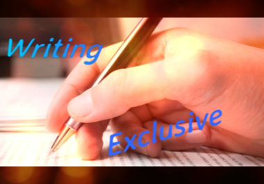 Writing a professional article,  more than 800 words,  exclusive