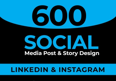 600 Social media post and story design