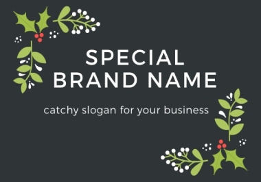 I will create an amazing brand name with a catchy slogan for your business