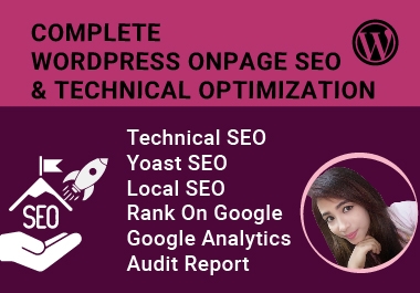 I will do on page SEO and technical optimization for your WordPress website with plugin