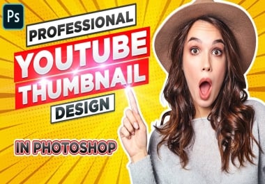 Design amazing youtube thumbnail in 3 hours