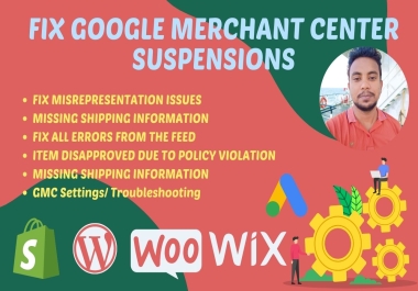 Fix google merchant center suspension issue error