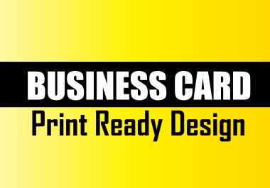 I will create Business Card design Print Ready Template