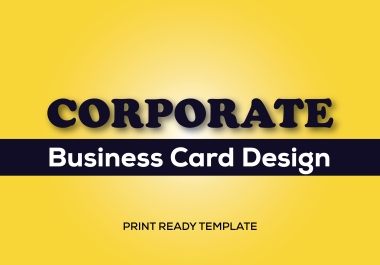 I am expert in minimal and corporate business card design
