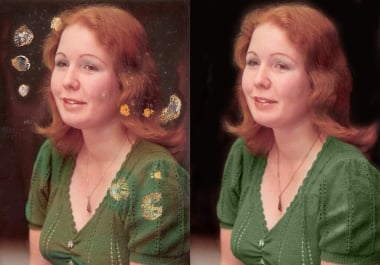 I will restore old photos and make them look good