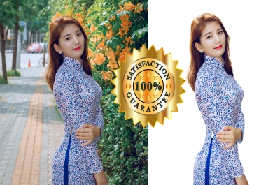 I will do 100 images background removal with white or transparent