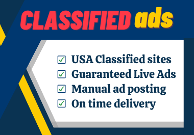 I will do 50+ classified ad for your product or Link on the top USA,  UK classified sites