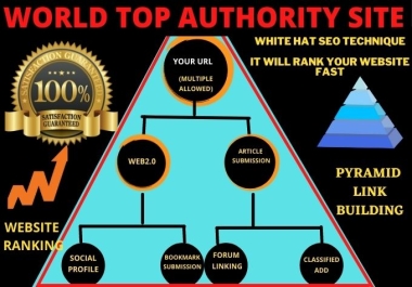Improve your Website's Google ranking by our white hat Link building pyramid