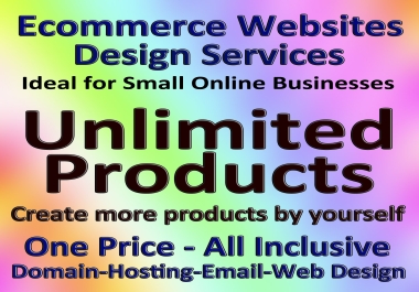 Ecommerce Website Design Services - all inclusive for a year