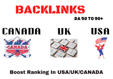 I will do 100 high quality dofollow USA UK canada backlinks on high da sites