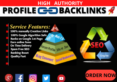 50 Permanent Profile Backlinks manual assistance to rank Google No 1