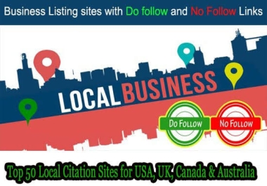 Add your Business details on high authority 50 local citation sites