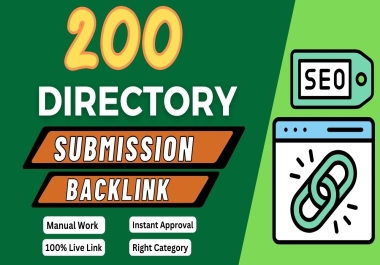 I will do 200 directory submission manually with instant approval