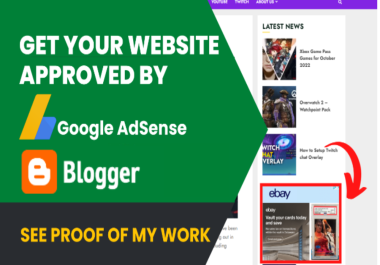 I Will Build Adsense Ready Blogger Website For You