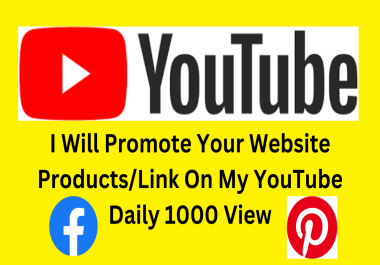 I will Promote Your Link On My 1000 Daily Vienw YouTube Channeel