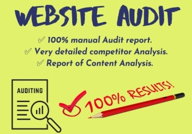 I will provide an SEO audit report and competitive website analysis
