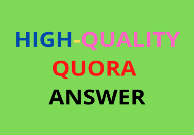 PROMOTE YOUR WEBSITE HIGH QUALITY QUORA ANSWER WITH BACKLINK