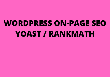 I will do professional on page SEO for WordPress
