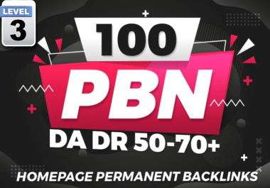 I will Build 100+ PBNs DA 50+ Dofollow High Homagepage Backlinks