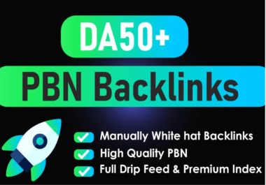 Build 50 PBN DA 50+ PLUS Home Page Aged PBNs Backlinks